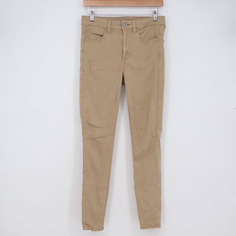 American Eagle Jegging Womens 6 Hi-Rise Jegging Tan Stretch Excellent